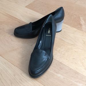 NEW Fendi Austen COLORBLOCK Gray and black Size 41